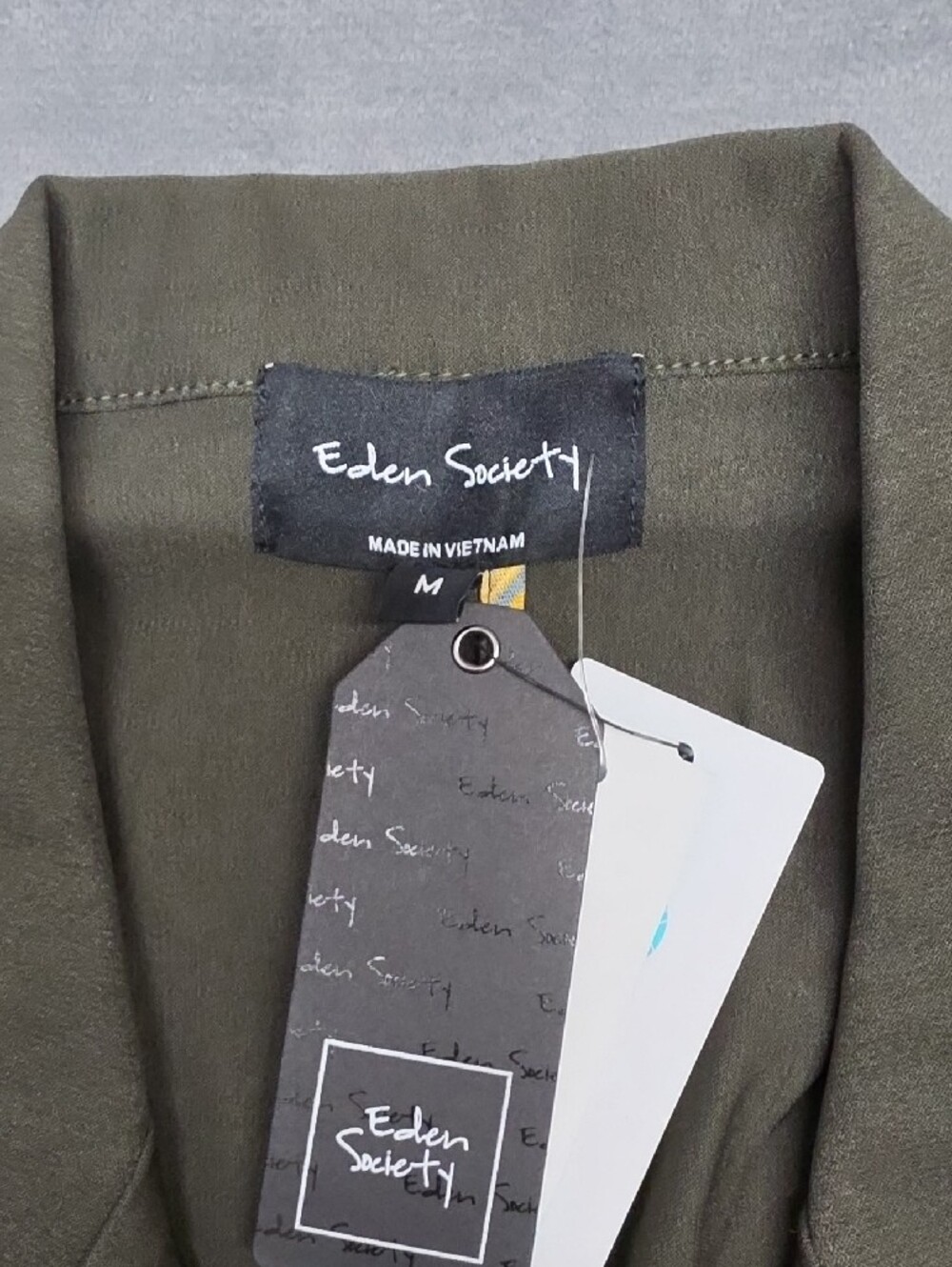 Eden Society M Olive Utility Drawstring Jacket - Picture 2 of 9